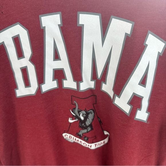 Bama Alabama Crimson Tide Destroyed off the shoulder T-Shirt - Picture 9 of 13